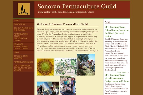 Sonoran theme site design template sample