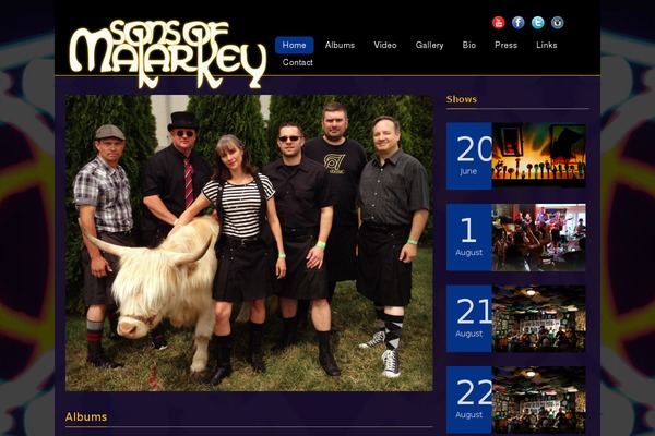 Vibration theme site design template sample