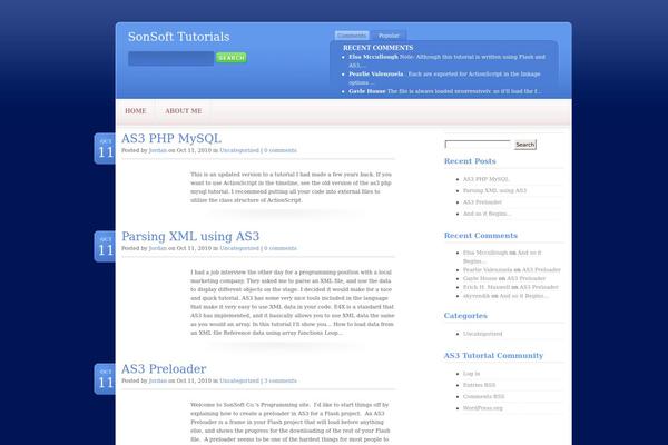 BlueSky theme site design template sample