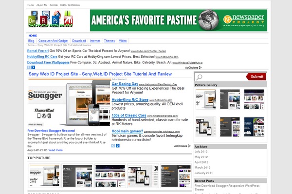 sony.web.id site used 5