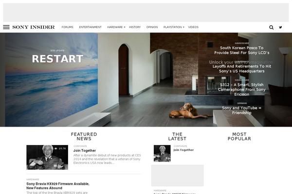 sonyinsider.com site used Flex Mag