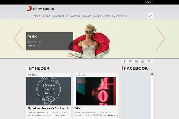 sonymusic.dk site used Sony-music