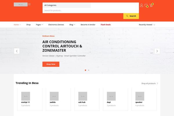 Besa theme site design template sample