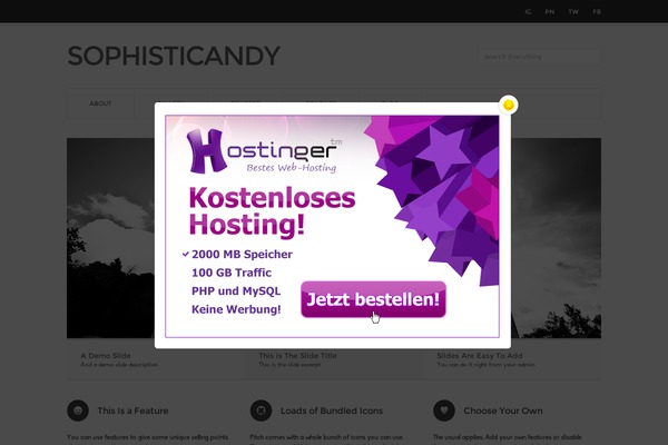 Pitch theme site design template sample