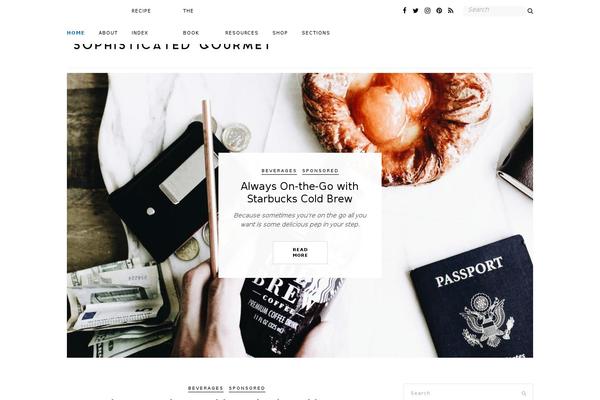 Gourmet theme site design template sample
