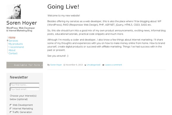 sorenhoyer.com site used Singularity