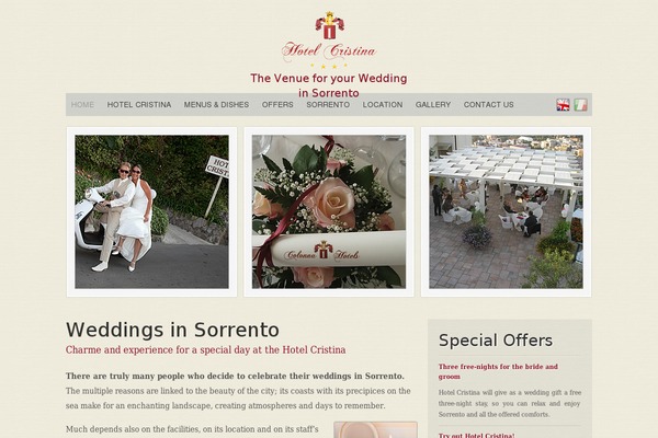 sorrentoweddings.info site used Maestro