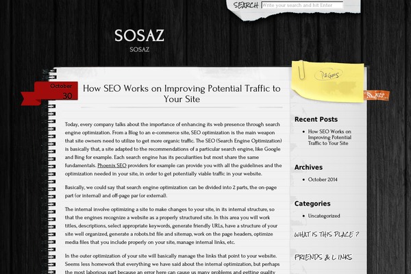 Anarcho Notepad theme site design template sample