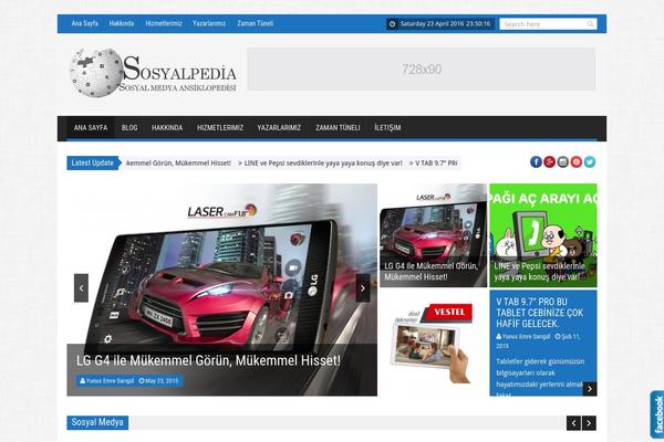 SaladMag theme site design template sample