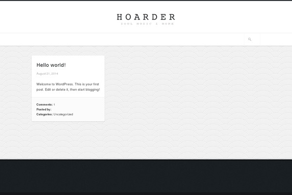 Hoarder theme site design template sample