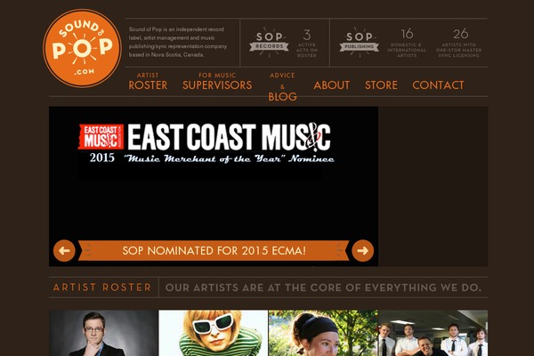 soundofpop.com site used Sop