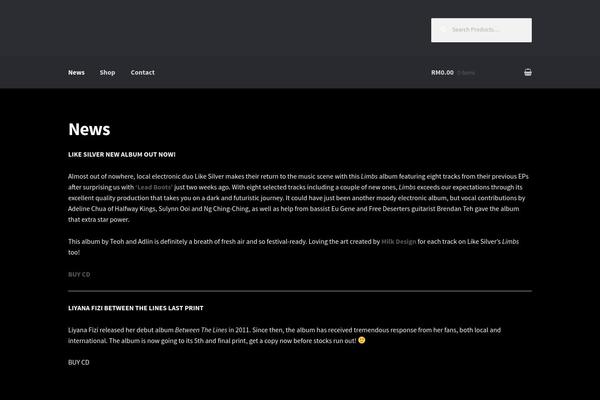 Site using Audiotheme plugin