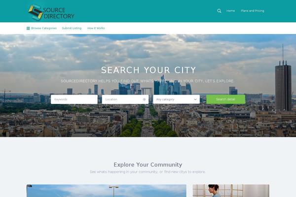 Listify theme site design template sample