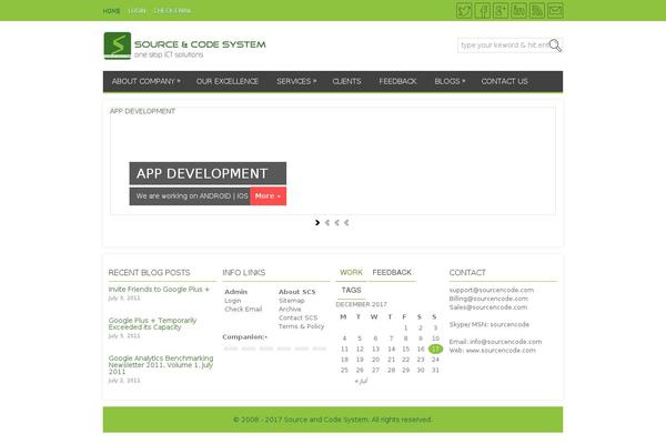 Scs theme site design template sample