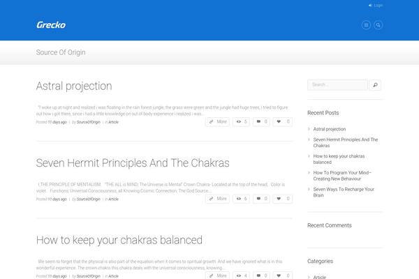 Grecko theme site design template sample