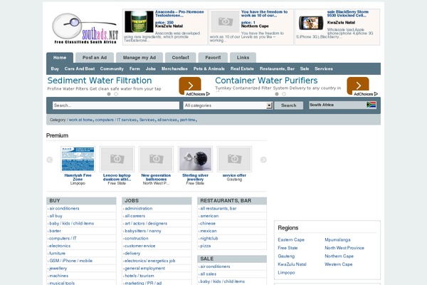 Wpclassifieds theme site design template sample