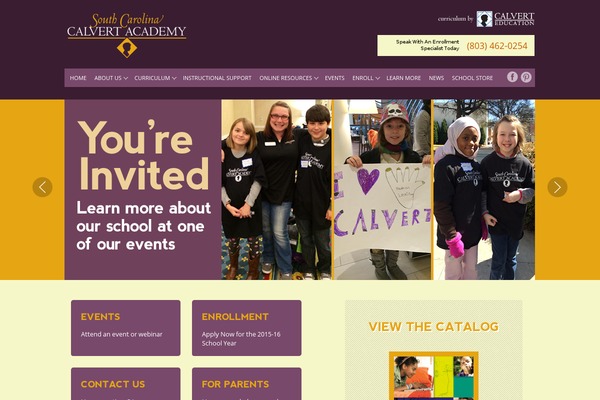 southcarolinacalvertacademy.com site used Institutional-theme2.2.2