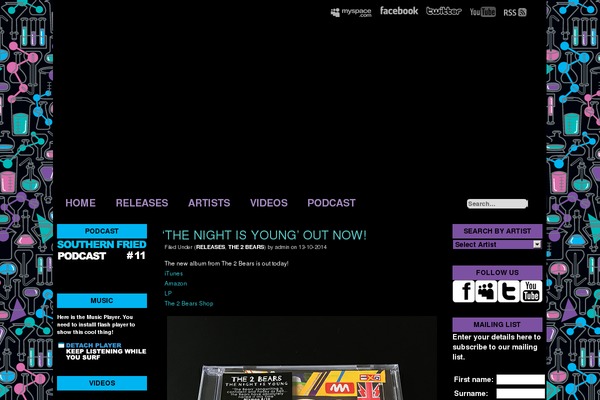 Site using Flash MP3 Player plugin