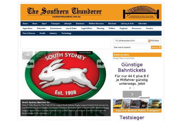 Gazette theme site design template sample