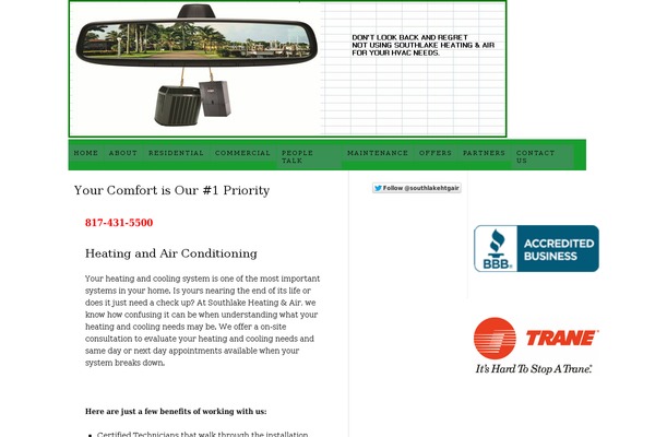 southlakeheatingandairconditioning.com site used Thesis_182
