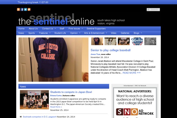 Sno Flex theme site design template sample