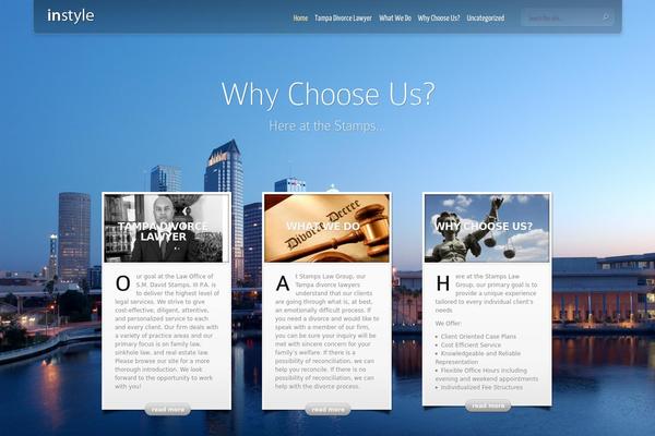 InStyle theme site design template sample