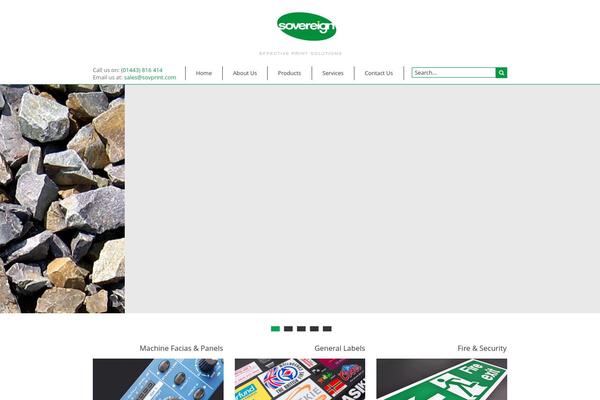 Sovereign theme site design template sample