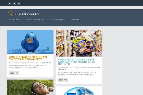 Extra-child theme site design template sample