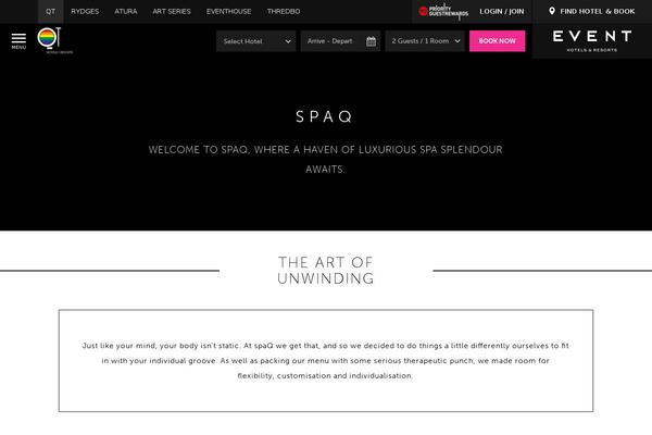 spa-q.com.au site used Qt-hotels