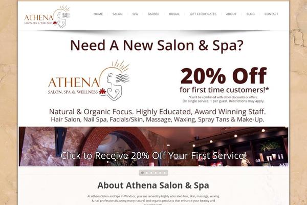 Athena theme site design template sample