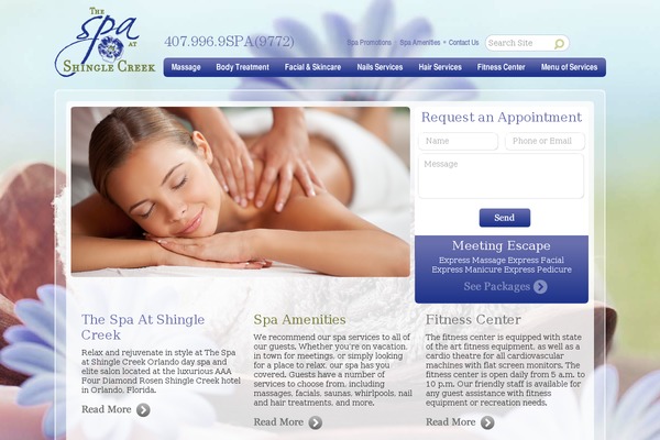 Spa theme site design template sample