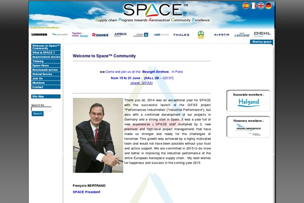 space theme site design template sample
