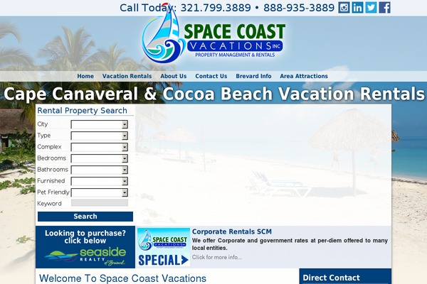 spacecoastvacations.com site used Spacecoastvacations