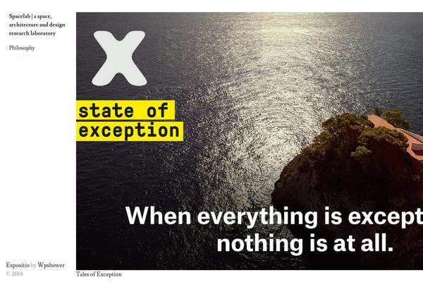 Expositio theme site design template sample