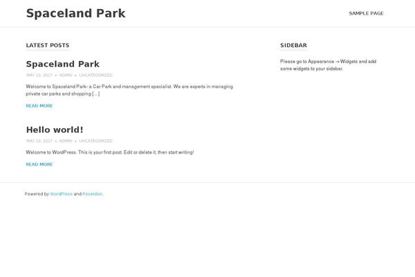Poseidon theme site design template sample