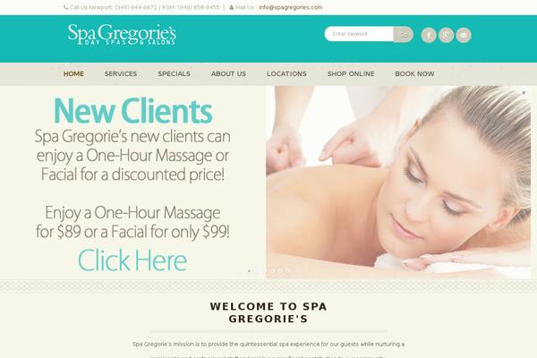 Dream Spa theme site design template sample
