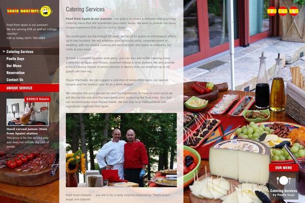 Ristorante theme site design template sample