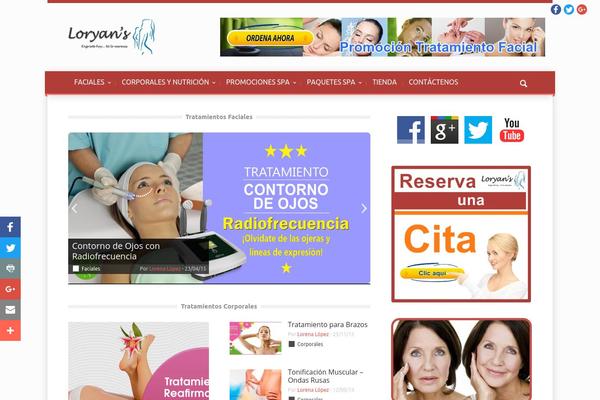 Magazin theme site design template sample