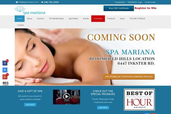 Spa theme site design template sample