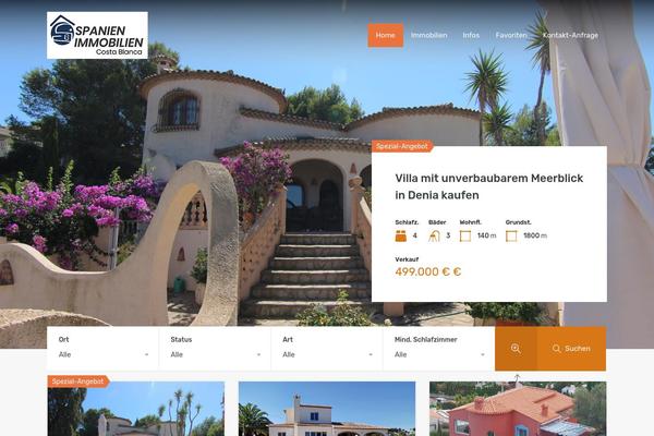 Realhomes Child theme site design template sample