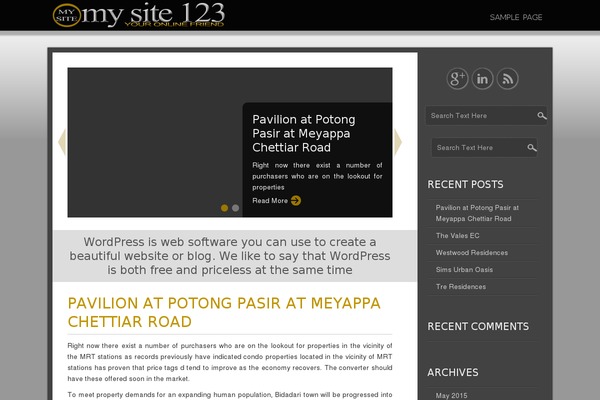 Easy theme site design template sample