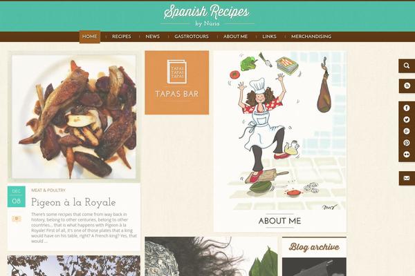 spanishrecipesbynuria.com site used Foliogrid Pro
