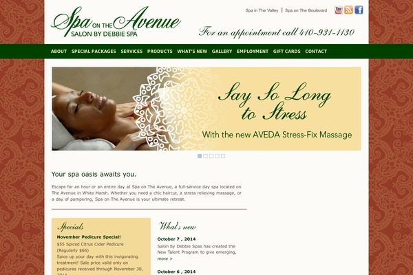 Spa theme site design template sample
