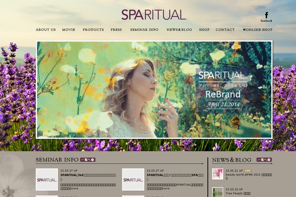 sparitual.jp site used Sparitual