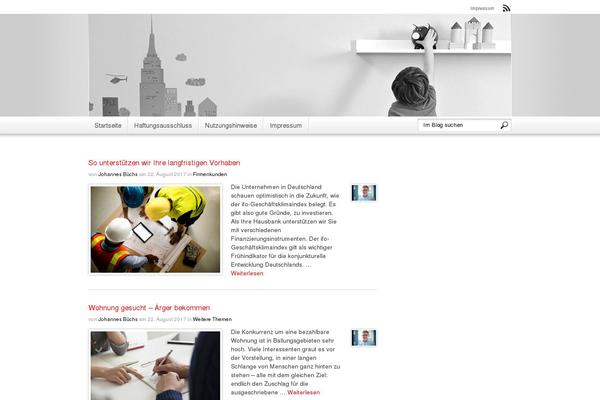 Blog theme site design template sample