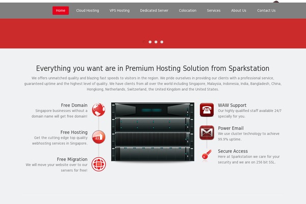 Servereza theme site design template sample