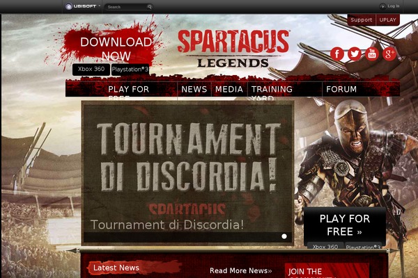 spartacuslegends.com site used Spartacus