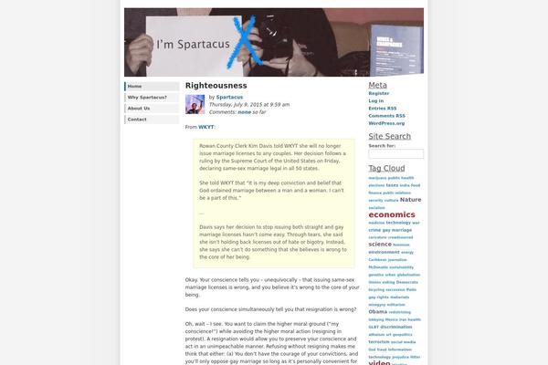 spartacusx.com site used Wp-andreas01.2.0