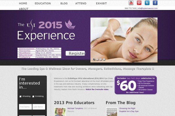Eleganza theme site design template sample