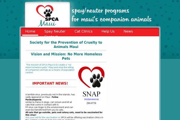 spcamaui.org site used Maui